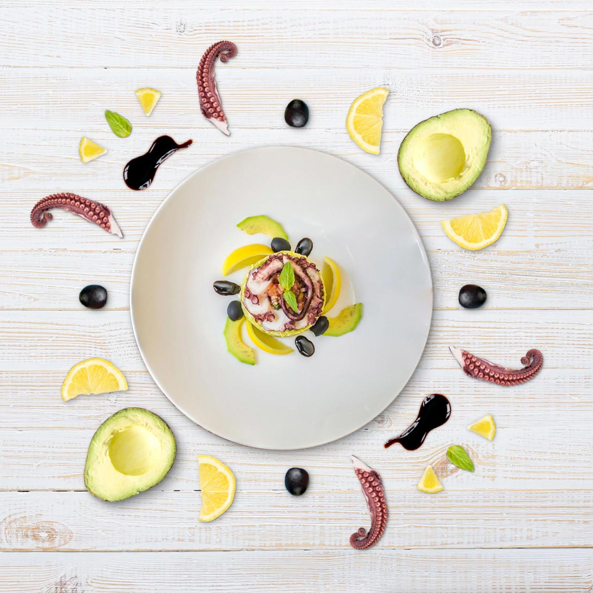 Salade de Poulpe, avocat et pamplemousse